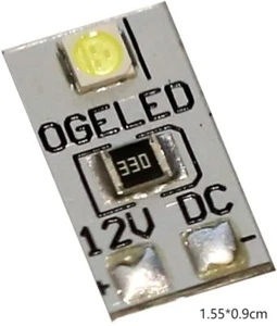 Scheda LED, modulo, 3030 bianco caldo PCB bianco 0,6 W alta potenza, 12-14VDC, 10 pz. - Foto 1 di 5