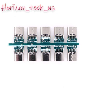 10Pcs USB 3.1 Type-C Female Male Solder Cable Plug Connector PCB Board B3US - Zdjęcie 1 z 9