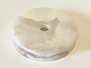 NUEVO-ANTIGUO STOCK: Lámpara Redonda de Mármol Verde Claro Base Lámpara de Paso Parte sin Cable - Imagen 1 de 4