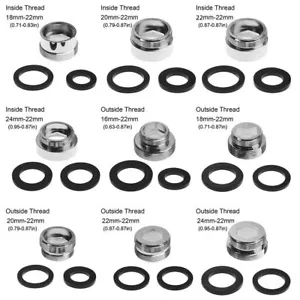 Wasserhahnadapter Set Metall 18/20/22/24 mm auf 22 mm Küche Wasserhahn Zubehör - Bild 1 von 14