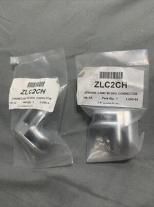 2 CRL ZLC2CH Chrome Two-Way 90 Degree Display Connector - Picture 1 of 2