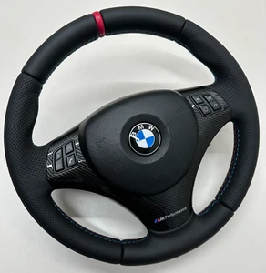 BMW E92 E90 M PERFORMANCE STEERING WHEEL E93 E88 E87 E82 COMPLETE RED - Picture 1 of 8