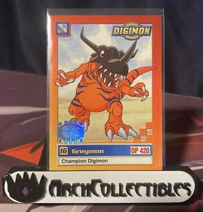Digimon Greymon #19 di 34 Base Bandai Esclusiva Anteprima Francobollo Argento (1999) - Foto 1 di 4