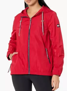 Cortavientos Tommy Hilfiger rojo ligero y resistente a la intemperie para mujer - talla M - Imagen 1 de 2