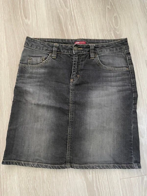 H&M L.O.G.G. Falda Denim Gris Talla 8 EUR 38 Etiqueta de Productos Graduados Usada Foto 1 de 4