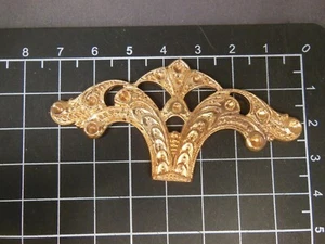 Cartiglio fiorito con impostazioni x-large ottone timbro gioielli ricerca (osb341) - Foto 1 di 2