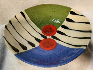 Jack Charney Studio Art Pottery Ceramic Modern Bowl Hand Painted Signed - Picture 1 of 7