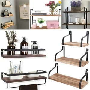 2/3 Tier Storage Shelving Racks Wall Shelf Units Home Living Room Art Decoration - Picture 1 of 77