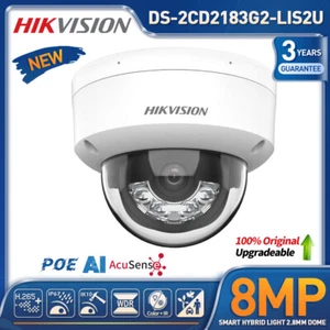 US Hikvision Original 4K 8MP DS-2CD2183G2-LIS2U Dual Light Dual MIC IP Camera - Picture 1 of 16