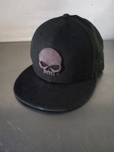 New Era 59Fifty, berretto da baseball Harley Davidson nero Willie G teschio, uomo S 7 1/2 - Foto 1 di 7