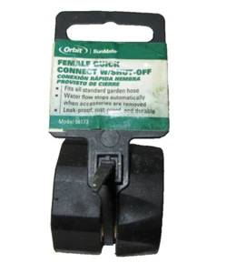 Orbit 56173-11 Brass Female Quick Connect w/Shut-Off - for Garden Hose Brass - Picture 1 of 4