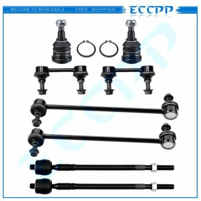 Barras estabilizadoras delanteras traseras 8 piezas varillas de amarre rótulas para 2004-11 12 Mitsubishi Galant Foto 1 de 4