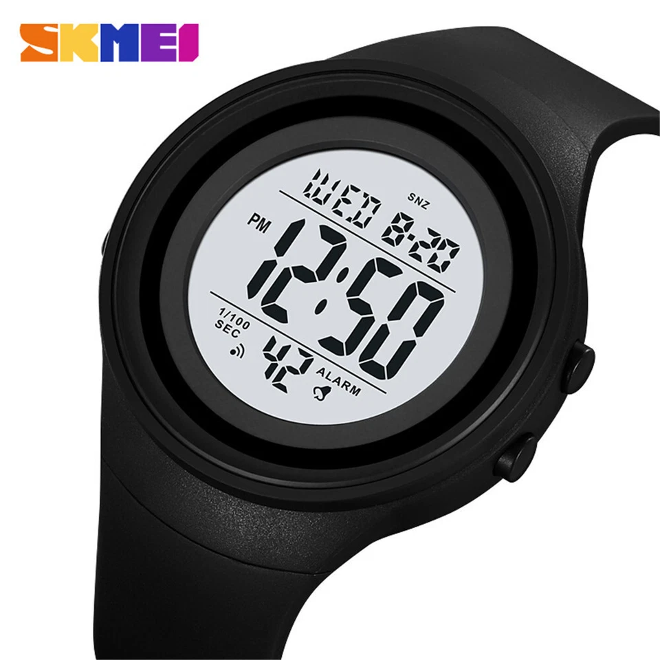 SKMEI Hombre Niños Digital Deportivo Cuarzo Reloj Impermeable Banda Silicona Cronómetro Foto 1 de 4