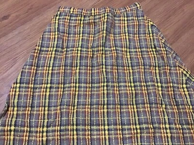Vintage Homemade 60s/70s Women's Skirt, Plaid Wool, Snap/Clasp/Zipper, 24” waist - Image 1 of 4