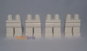 4x Lego Plain Legs White for Minifigures NEW - Picture 1 of 1