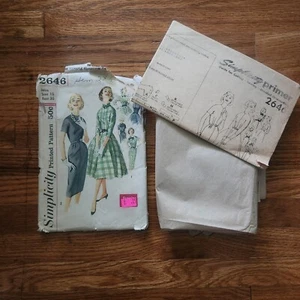 Vintage Simplicity Pattern 2646 Dress with Two Skirts Precut Size 16 - Picture 1 of 2