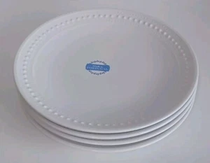 4 piatti piatto da cena Matceramica bianco in rilievo a punti rialzati realizzati in Portogallo 11" - Foto 1 di 1