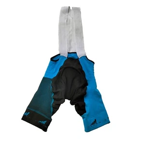 Pantaloncino Con Bretelle Salopette Ciclismo Tecso Blu Nero Taglia XS-S - Foto 1 di 3
