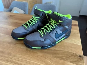 Nike Mogan Mid 2 OMS Model 535836 203 Braun/Neon Gelb Neuwertig GR. US 13 / 47,5 - Bild 1 von 8