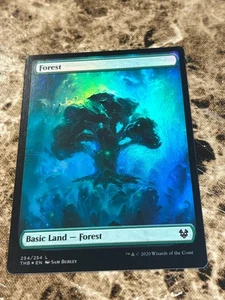 FOREST Magic MTG Theros Beyond Death Foil Full Art - Bild 1 von 2