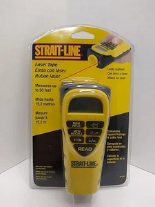 Strait-Line Laser Tape, Measures 50 Feet Calculates Square Foot & Cubic Feet New - Picture 1 of 8