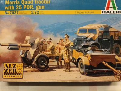 ✅ITALERI 7027 - Scala 1:72 MORRIS QUAD TRACTOR Gran Bretagna - Immagine 1 di 2