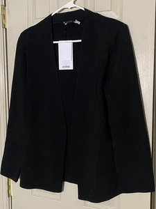 M.M. Lafleur Cardigan Jardigan Boucle Knit Black Size XXL  NWT - Picture 1 of 5