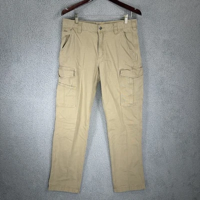 Pantalones cargo Carhartt para hombre 33x32 beige rigby relajados rectos ropa de trabajo utilitaria Foto 1 de 4