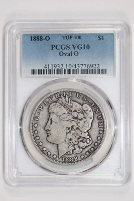1888-O VAM "OVAL O" TOP 100 S$1 PCGS VG10 - Image 1 of 2