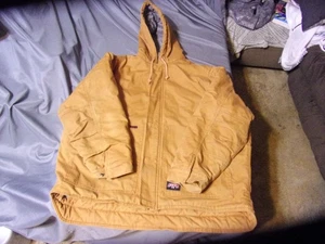 Key Industries FR Hooded Work Jacket 2XL Brown Quilt Lined Flame Resistant HRC 4 - Picture 1 of 10