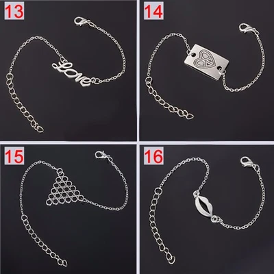 ANCORA CATENA BRACCIALE RAGAZZA ESTATE GUFO CAVIGLIERA CUORE METALLO zc - Immagine 1 di 4