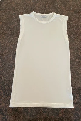 Regata Brunello Cucinelli Monili corrente enfeitada branca sem mangas pequena - Imagem 1 de 4