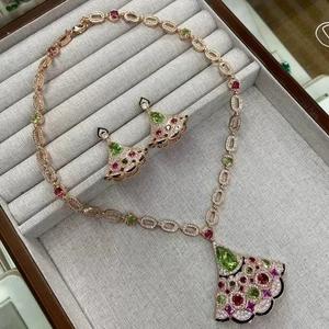 Juego de collar y pendientes de novia Swarovski circonitas - Imagen 1 de 6