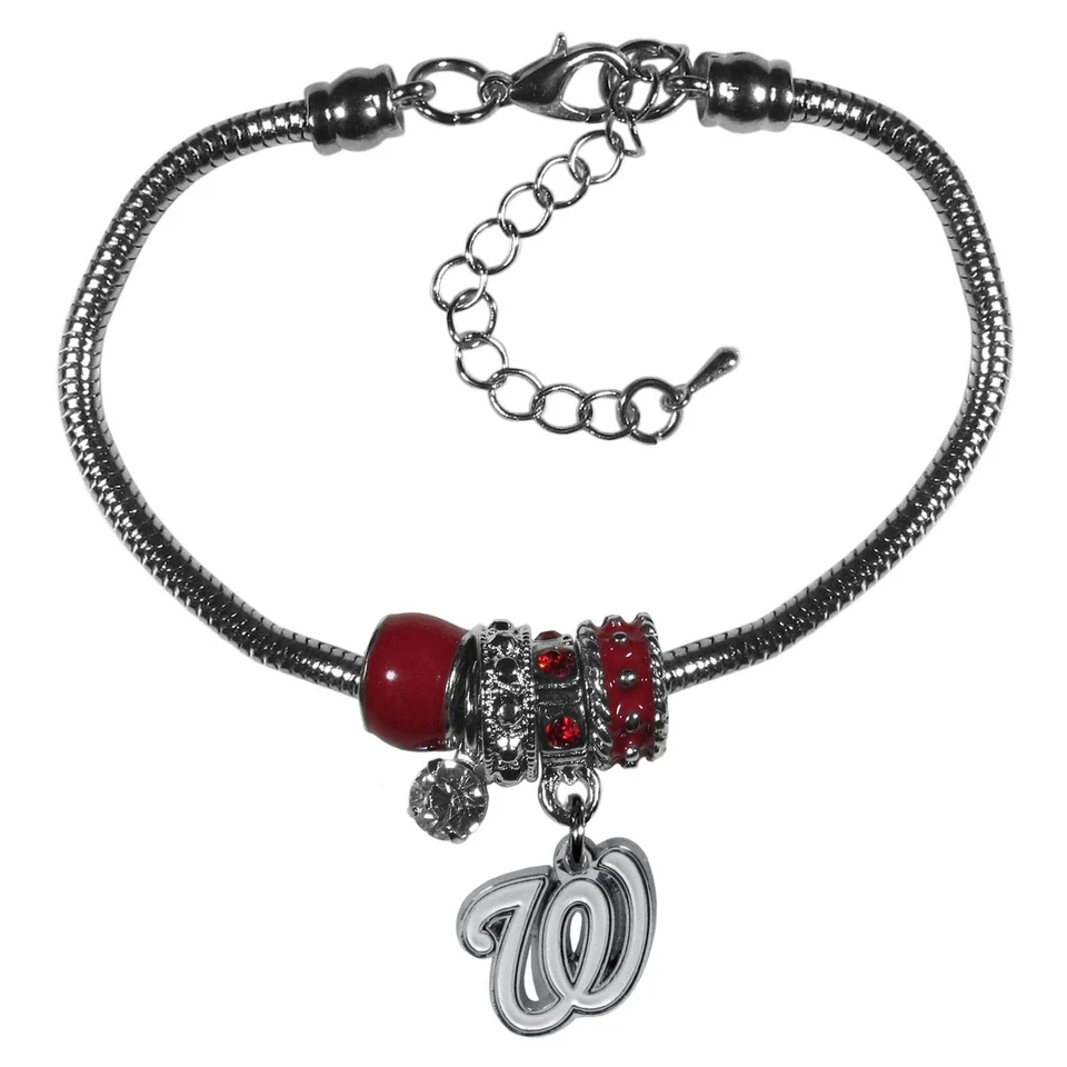 Washington Nationals Bracelet Euro Bead Style CO - Image 1 of 1