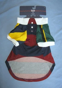 Rowing Blazers Dog Rugby Shirt Target Blue Burgundy Stripes Costume Medium NWT - Picture 1 of 11