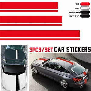 3Pcs Carrozzeria Tettuccio Cofano Motore Adesivi Per Audi A6 S6 RS6 All Models - Picture 1 of 29