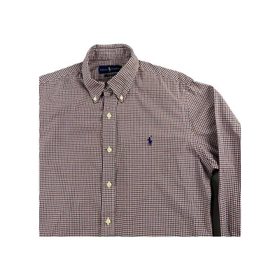 Camisa Ralph Lauren Calce Personalizado Guinga Abotonada Para Hombre M/M Rojo Azul Foto 1 de 4