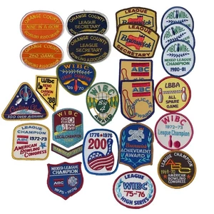 Neu Posten 25 Vintage Bowling Patches League Champion ABC American Bowling WIBC - Bild 1 von 2
