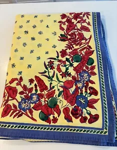 Tovaglia Williams Sonoma Bee campagna francese Provenza 108 x 70 oro rosso blu - Foto 1 di 8