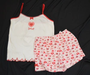 Gymboree VALENTINE DAY Boxer Shorts Sz 5-6 & Camisole Top Set Sz 7-8 NWT - Picture 1 of 4