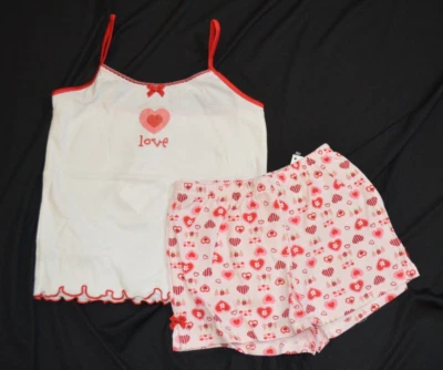 Gymboree VALENTINE DAY Boxer Shorts Sz 5-6 & Camisole Top Set Sz 7-8  NWT - Image 1 of 4