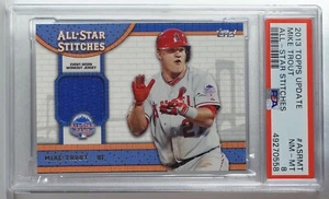 MIKE TROUT (PSA 8) 2013 Topps Update Series All-Star Stitches Relic - Picture 1 of 2