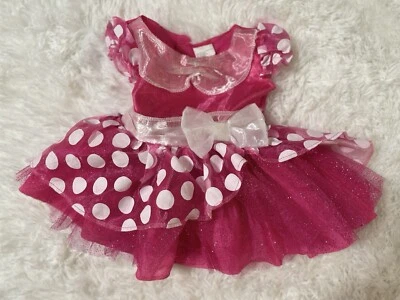 Disney Junior Toddler Girls 2T Pink Polka Dot Minnie Mouse Costume Dress Glitter - Image 1 of 4
