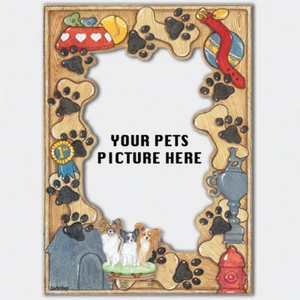 Papillon Holz Bilderrahmen gestanzt 2-dimensional 5" x 7" hält 4" x 6" Foto - Bild 1 von 3