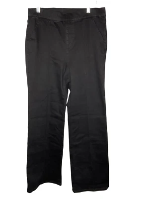 Isaac Mizrahi Live! True Denim Pull-On Wide-Leg Jean A555493 Black Tall Size 12 - Image 1 of 4