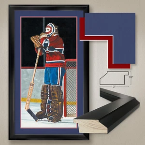 24W"x40H" KEN DRYDEN by KYLE WILLIAMS - CANADIENS DOUBLE MATTE, GLASS and FRAME - Picture 1 of 8