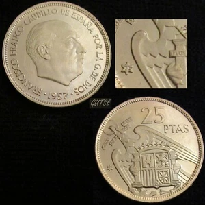 *GUTSE* FRANCO-6, 25 PESETAS 1957*72, PLUS, PROOF. - Imagen 1 de 1