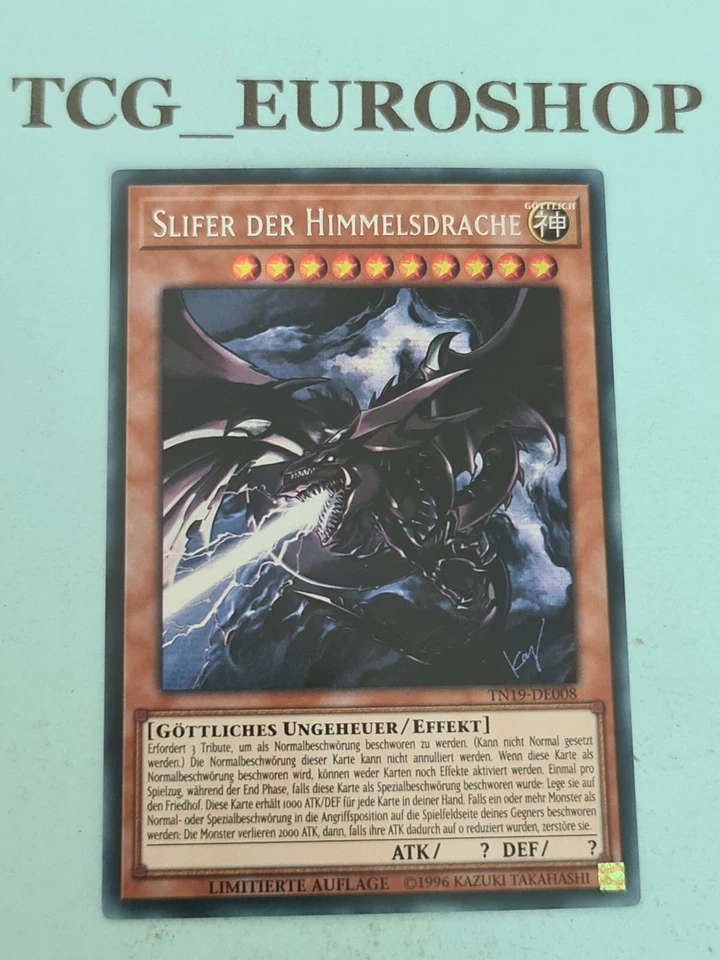 SLIFER THE SKY DRAGON▪︎YUGIOH▪︎TN19▪︎GERMAN▪︎SECRET RARE▪︎LIMITED ED▪︎NM #3038 - Image 1 of 2