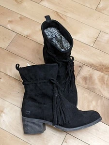 Billabong Monroe Style Black Suede Women’s Bootie Size 8.5 Ankle Boots  - Picture 1 of 5
