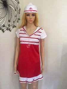 NAUGHTY SEXY SAILOR NAVY ADULT WOMENS NAUTICAL FANCY DRESS UP COSTUME - Picture 1 of 2